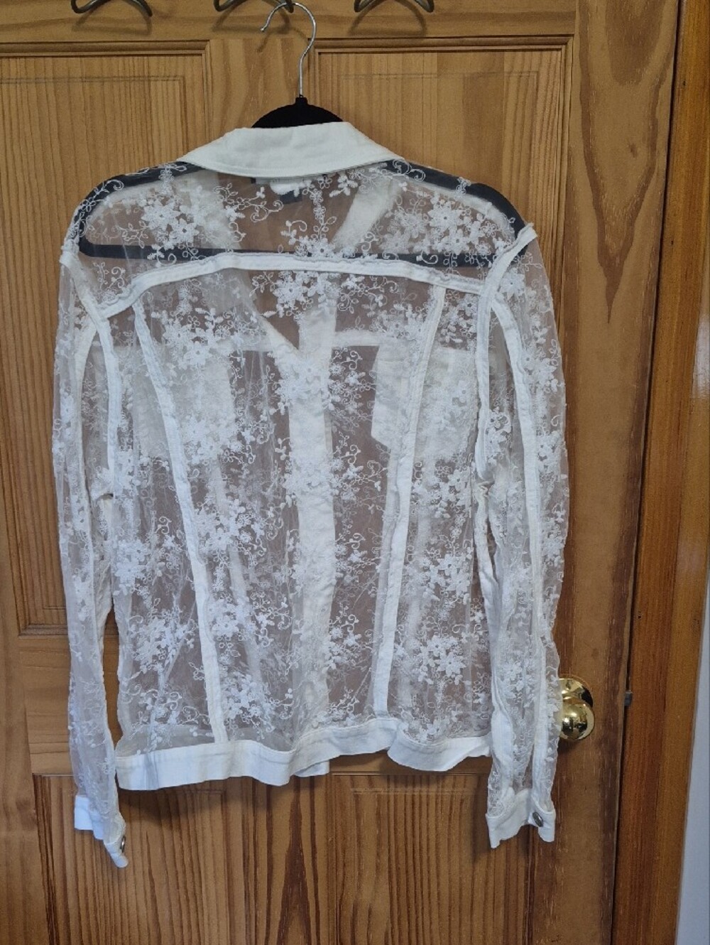Joseph Ribkoff White Sheer Lace Jacket - Picture 4 of 5